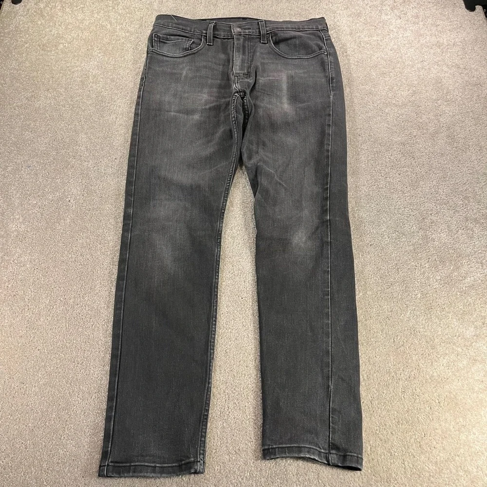 Levi's 512 Slim Fit Jeans Mens 31x32 Faded Black Stretch WaterLess
